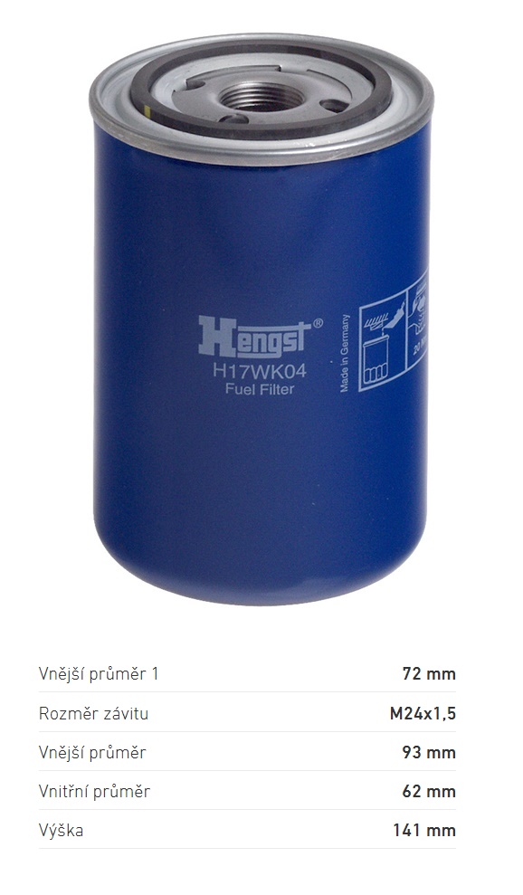 Filtr paliva SCANIA 94,114,124,144 do 05.2009, IRIZAR do 2010,