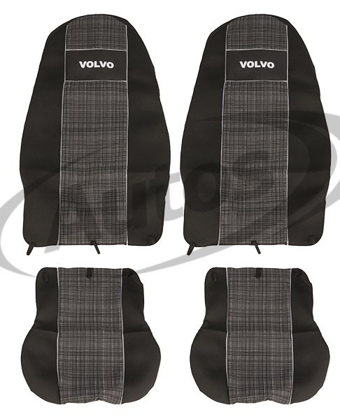 Potah sedadla - sada 1+1 šedý VOLVO FH12