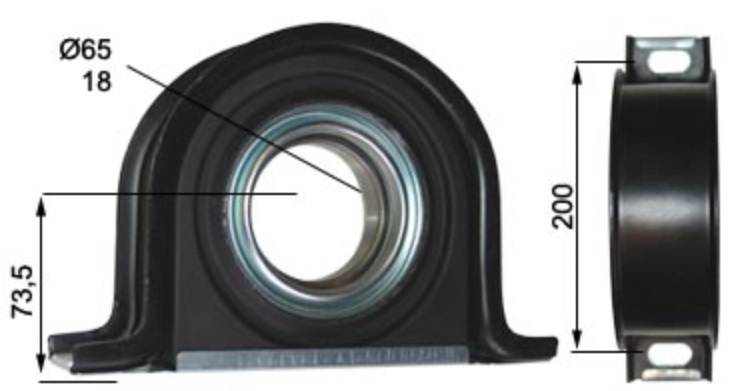 Uložení kardanu 65mm DAF 75,85,95