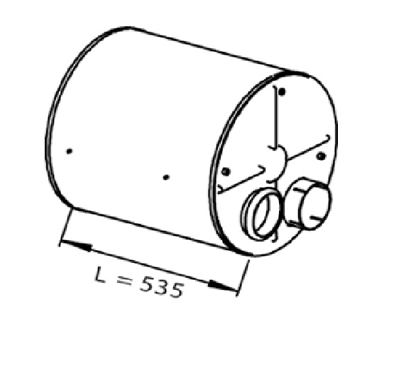 Tlumič výfuku střední DAF XF95-380/430/480/530 Low Cost