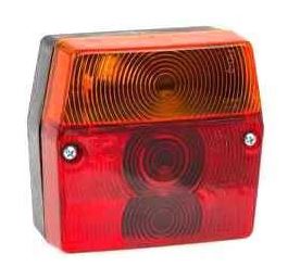 Svítilna zadní 2-dílná L s osvětlením SPZ bajonet