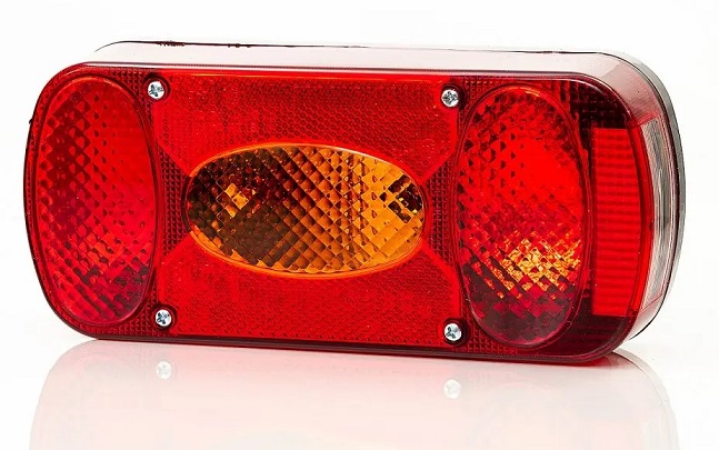 Svítilna zadní sdružená L 12V/24V  stop/směr/couvání/mlhovka/SPZ, bajonet 5-pin