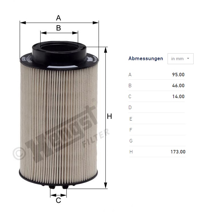 Filtr paliva MAN TGA,TGL,TGM,TGS,TGX, NEOPLAN, LIEBHERR, VAN HOOL, TEMSA Bus
