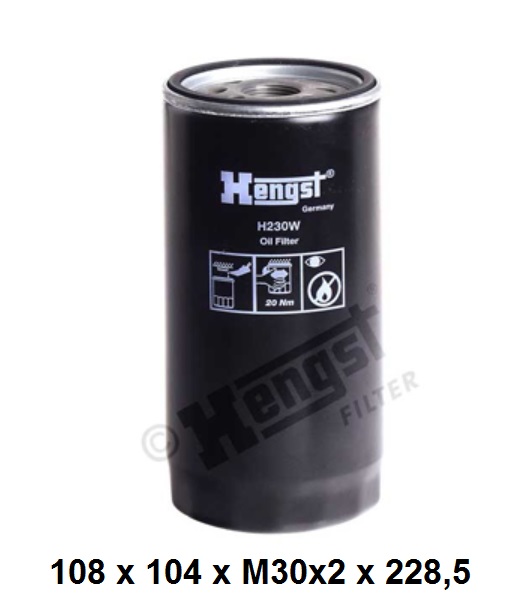 Filtr oleje H230W IVECO Stralis,Trakker, E.Star, E.Trakker, E.Tech,