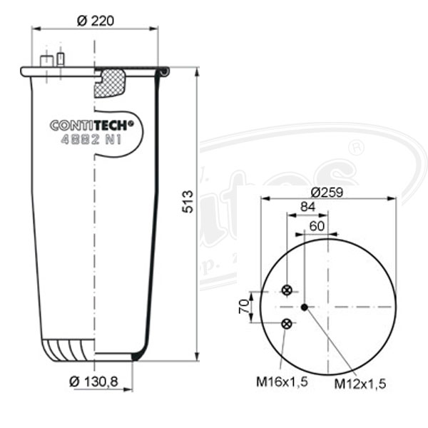 Vlnovec pérování 4882N1P01 bez zvonu MAN TGA, TGS, TGM