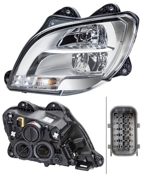 Světlomet hlavní s denním svícením 'H1/LED/P21W) bez motorku L DAF CF, XF106 od 10.2012