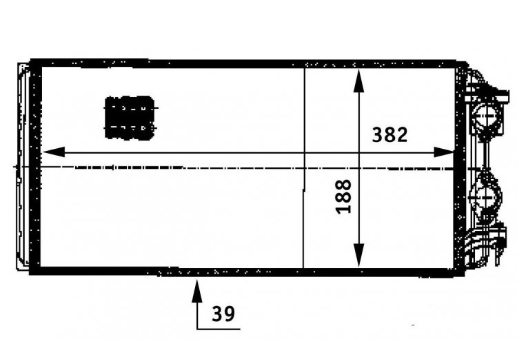 Vložka topení 382x188x39 VOLVO FH12, FH16, FM7, FM10, FM12