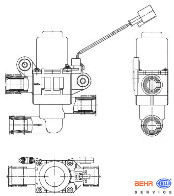 Ventil topení elektromagnetický MAN TGA,TGL,TGM,TGS,TGX, E2000, F2000,M2000