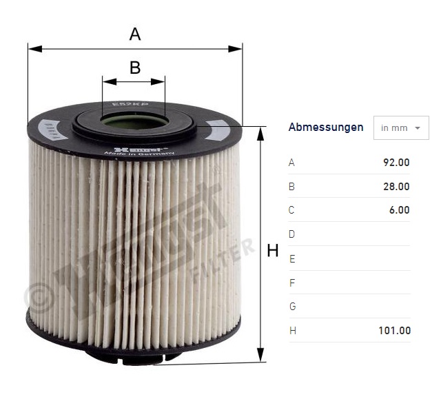 Filtr paliva MERCEDES Atego,Axor, Citaro Bus, CLAAS, FAUN, LIEBHERR, TERBERG, NEOPLAN