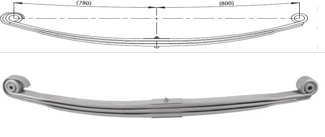 Pero listové 780/800 3 listy PN MERCEDES  Actros