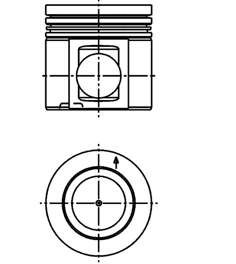Píst kompletní 131mm/ 3 kroužky RVI Magnum, VOLVO FM12,FH12,9700,A-Serie