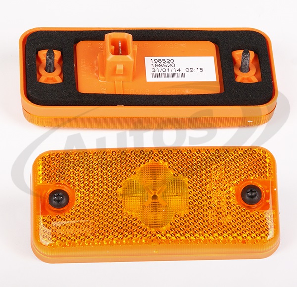 Svítilna poziční 12V/24V/110x50x18 LED, konektor AMP-JPT, oranžová 