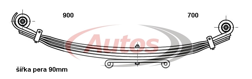 Pero listové 900/700 4+1 list PN MAN 8x4