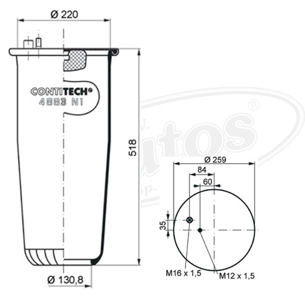 Vlnovec pérování 4883N1P01 bez zvonu ZN MAN TGA