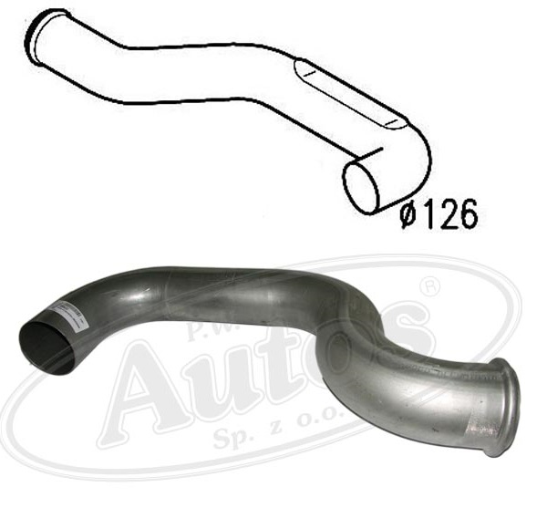 Trubka výfuku koncová 2. díl VOLVO FH12, FH16, FM12, FM7 verze LOW COST