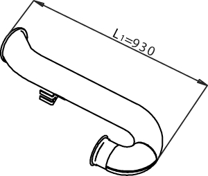 Trubka výfuku koncová DAF XF95, CF65, CF75, CF85