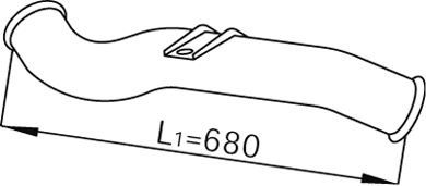 Trubka výfuku přední SCANIA 94, 114, 124, 144, 164