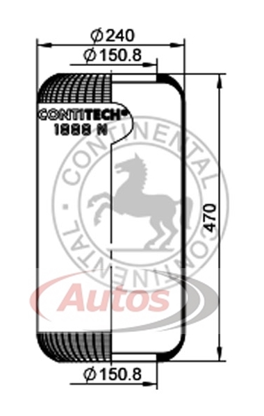 Vlnovec pérování - guma MAN TGA,TGA TGX