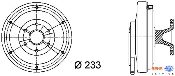 Viskospojka bez ventilátoru RVI Magnum AE390/430/470/560, E.Tech 400/440/480