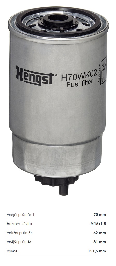 Filtr paliva s odlučovačem IVECO Daily, T.Daily, DAF 45,55, JCB 3CX 4CX PERKINS AB/AK