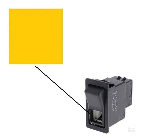 Piktogram/sklo žluté bez symbolu - kolébkového vypínače