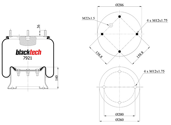Vlnovec pérování kompletní - železný zvon SAF 2918, ROR, RVI, SCANIA, VOLVO, TRAILOR