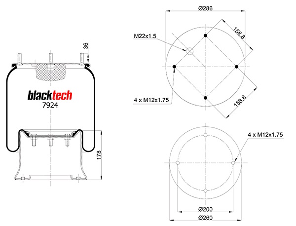 Vlnovec pérování kompletní - železný zvon SAF, RVI, SCANIA, DAF, KASSBOHRER, ROR,WEWELER