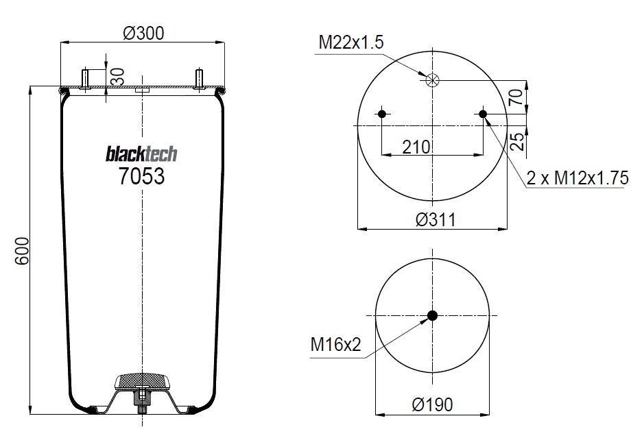 Vlnovec pérování - bez zvonu BPW 36-1