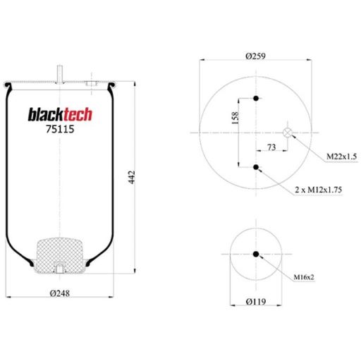 Vlnovec pérování RML75115 bez zvonu SAF 2618