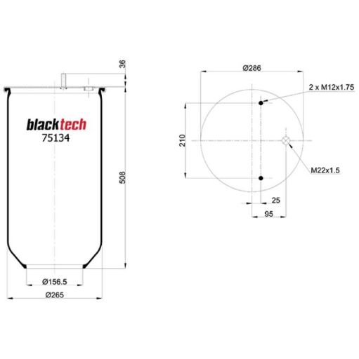 Vlnovec pérování RML75134 bez zvonu SAF 2923V, KRONE