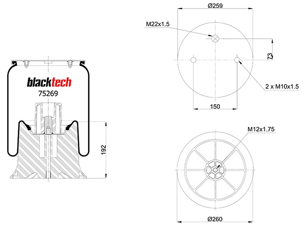 Vlnovec pérování kompletní - plastový zvon ZN SCHMITZ, SAF
