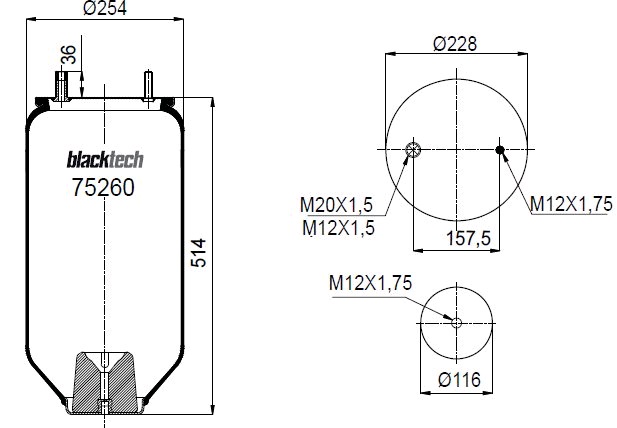 Vlnovec pérování RML75260-5 bez zvonu FRUEHAUF
