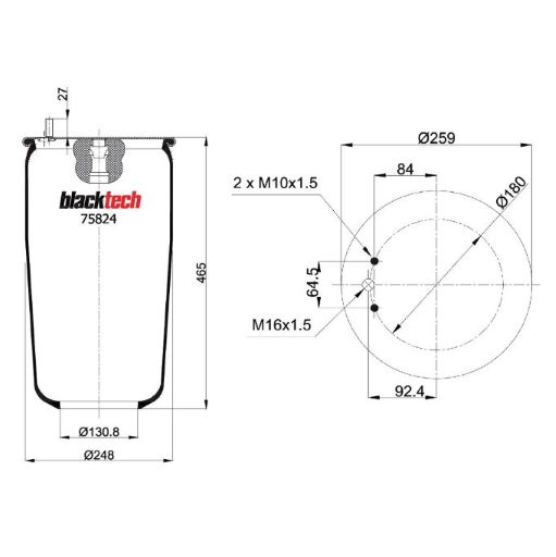 Vlnovec pérování RML75824 bez zvonu ZN VOLVO FH12