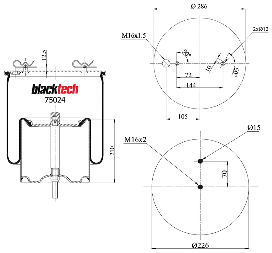 Vlnovec pérování kompletní - železný zvon L/P ZN SCANIA P,G,R,T,94,114,124,144,164