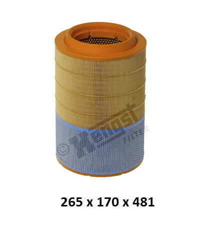 Filtr vzduchu E541L DAF CF85 Euro 3 od 2001, GINAF X, 