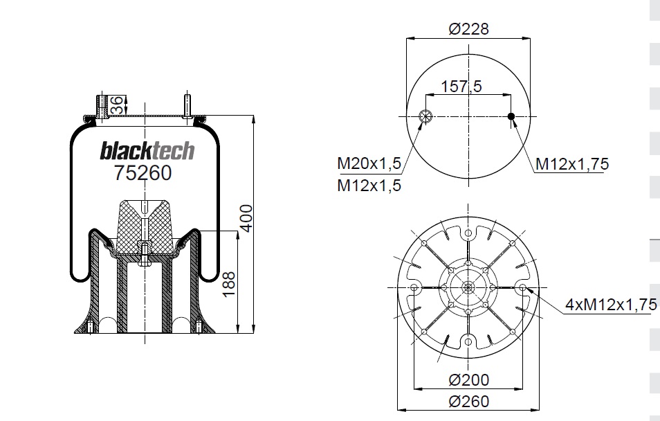 Vlnovec pérování RML75260CP14 FRUEHAUF