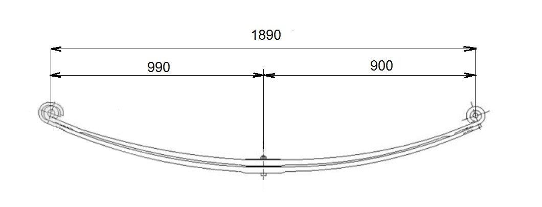 Pero listové 990/900 2 listy PN VOLVO FH12, FH16 