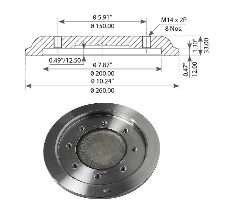 Podstavec královského čepu  KZ 1012-01 12mm/8  JOST