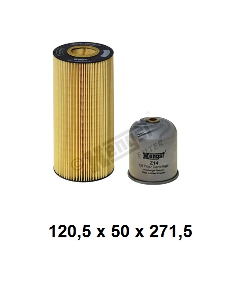 Filtr oleje E502H02D121 sada MERCEDES Actros MP2/MP3 V6 a V8 Euro 3