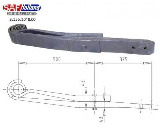 Pero listové  500/375 2 listy SAF