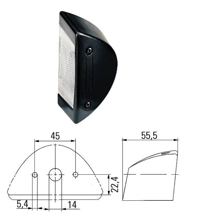 Osvětlení SPZ /C5W/  L/P  ADR/GGVS DAF, SCANIA, KRONE