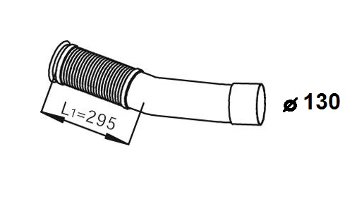 Trubka výfuku přední s pružným dílem MERCEDES Actros