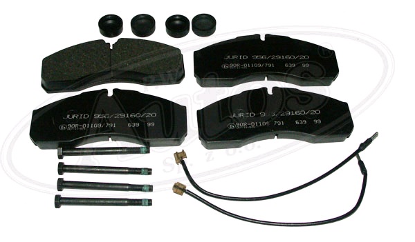 Deska brzdová 29160,29161 Jurid 164x69x19 IVECO Daily 65C,RVI Mascott