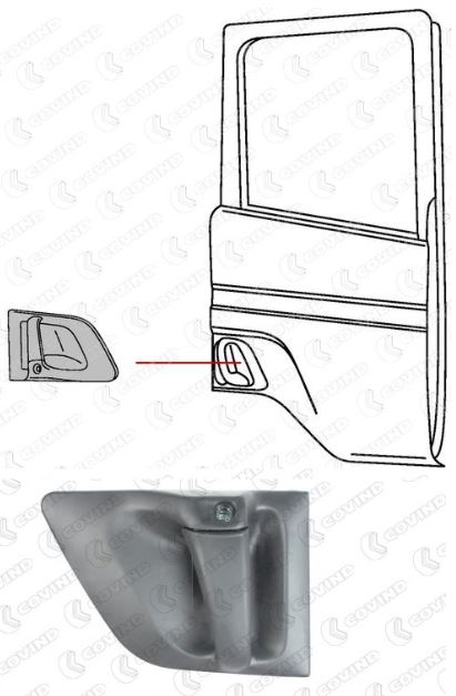 Klika dveří vnější P kompletní SCANIA 94,114,124,144,CP,CR,CT