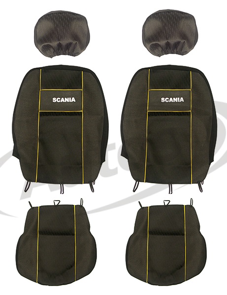 Potah sedadla - sada 1+1 šedý SCANIA R