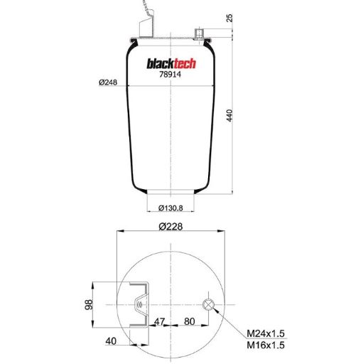 Vlnovec pérování RML78914 bez zvonu VOLVO