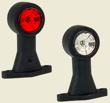 Svítilna poziční - tykadlo L/P 12V/30V FT-009B LED č/b dlouhá, kabel 0,5m