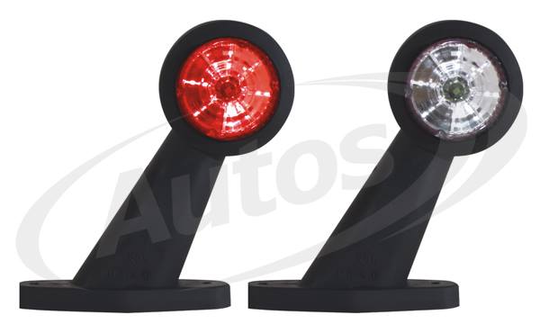 Svítilna poziční - tykadlo L/P 12V/30V LED č/b krátká, kabel 0,5m