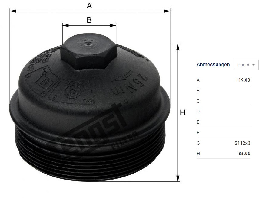 Víčko filtru paliva MERCEDES Actros MP2,Axor, Citaro O530, Atego