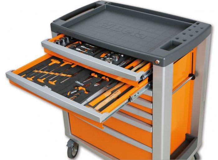 Vozík na nářadí 7 zásuvek + 175 ks nářadí BETA